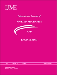 International Journal of Applied Mechanics and Engineering (IJAME), volume 19, number 1 (2014) - spis treści