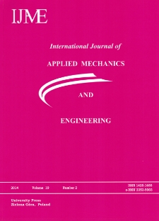 International Journal of Applied Mechanics and Engineering (IJAME), volume 19, number 2 (2014) - spis treści