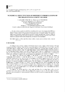 Numerical effectiveness of different formulations of the rigid finite element method