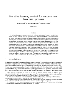 Iterative learning control for vacuum heat treatment process