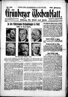 Grünberger Wochenblatt: Zeitung für Stadt und Land, No. 113. (16./17. Mai 1931)