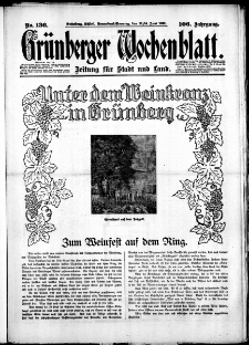 Gr&uuml;nberger Wochenblatt: Zeitung f&uuml;r Stadt und Land, No. 136. (13./14. Juni 1931)