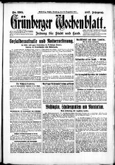 Grünberger Wochenblatt: Zeitung für Stadt und Land, No. 293. (15. Dezember 1931)