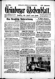 Gr&uuml;nberger Wochenblatt: Zeitung f&uuml;r Stadt und Land, No. 294. (16. Dezember 1931)