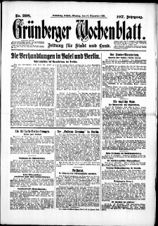 Gr&uuml;nberger Wochenblatt: Zeitung f&uuml;r Stadt und Land, No. 298. (21. Dezember 1931)