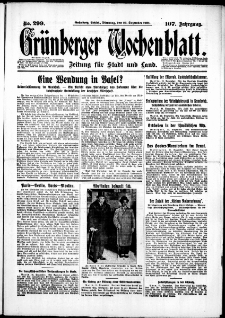 Gr&uuml;nberger Wochenblatt: Zeitung f&uuml;r Stadt und Land, No. 299. (22. Dezember 1931)