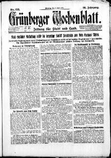 Grünberger Wochenblatt: Zeitung für Stadt und Land, No. 152. ( 3. Juli 1923 )