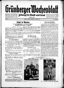 Grünberger Wochenblatt: Zeitung für Stadt und Land, No. 111. (14. Mai 1935)