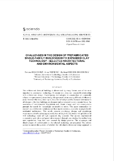Challenges in the Design of Prefabricated Single-Family Buildings with Expanded Clay Technology - Selected Architectural and Environmental Aspects