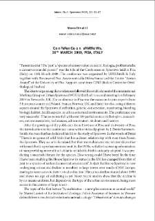 Conference on Sparrows, 20th March 2009, Pisa, Italy