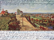 Zielona Góra / Grünberg; Blick auf die Stadt  Grünberg von den Löbtenzpromenade; Widok Zielonej Góry z ul.Słowackiego