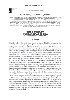 Nestling development of Jackdaws "Corvus monedula" in agricultural landscape