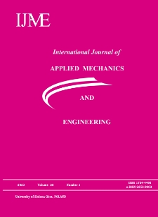 International Journal of Applied Mechanics and Engineering (IJAME), volume 28, number 1 (2023) - spis treści
