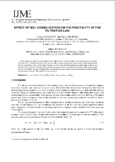 Effect of soil consolidation on the fractality of the filtration law