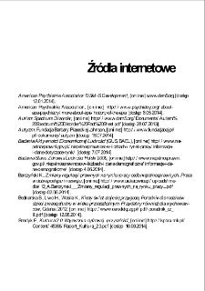 Pedagogika specjalna: od tradycji do wsp&oacute;łczesności - źr&oacute;dła internetowe