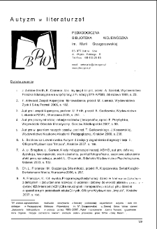 Osoba autystyczna w rodzinie i środowisku lokalnym: doświadczenia lubuskie - autyzm w literaturze