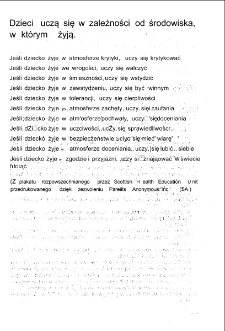Dzieci z zespołem Downa: poradnik dla rodzic&oacute;w - Dzieci uczą się w zależności od środowiska, w kt&oacute;rym żyją