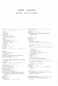 Pedagogika specjalna: podręcznik akademicki: t. 1 - Indeks rzeczowy