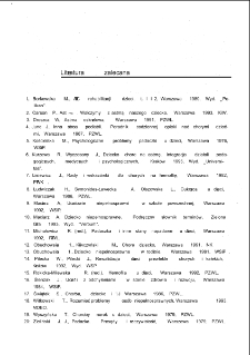 Dziecko długotrwale chore: poradnik opiekuńczo-wychowawczy - literatura zalecana