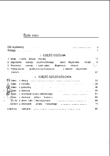 Dziecko długotrwale chore: poradnik opiekuńczo-wychowawczy - spis treści
