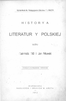 Historya literatury polskiej : przedmowa i wstęp