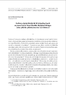 Formy czasowników w didaskaliach "Wyzwolenia" Stanisława Wyspiańskiego jako próba przełamania konwencji = Verb forms in the stage directions in Stanisław Wyspiański`s "Wyzwolenie" ("Liberation") as an attempt to break with the conventions
