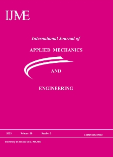 International Journal of Applied Mechanics and Engineering (IJAME), volume 28, number 2 (2023) - Contents