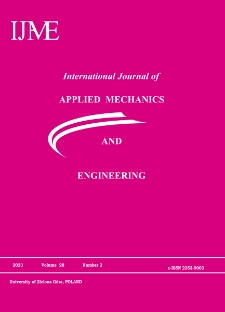 International Journal of Applied Mechanics and Engineering (IJAME), volume 28, number 2 (2023) - spis treści