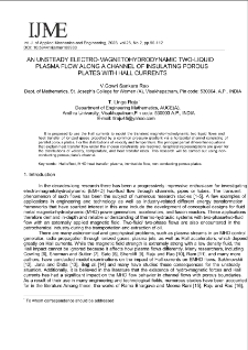 An unsteady electro-magnetohydrodynamic two-liquid plasma flow along a channel of insulating porous plates with hall currents