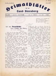 Heimatblätter für das Land Sternberg, nr. 5 (Mai 1925)