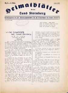 Heimatblätter für das Land Sternberg, nr. 6 (Juni 1925)