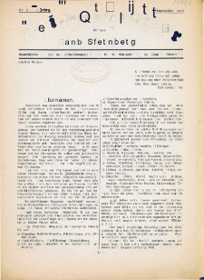 Heimatblätter für das Land Sternberg, nr. 9 (September 1925)
