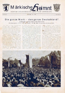 Märkische Heimat: Organ der Landsmannschaft Berlin-Mark Brandenburg, nummer 9 (Juni 1951)