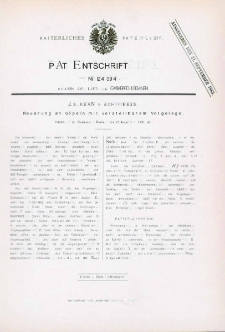 Patentschrift no 24094. Klasse 46: Luft- und Gaskraftmaschinen; Neuerung an Göpeln mit verstellbarem Vorgelege