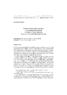 Protection of national identity in the European Convention on Human Rights. Notes on !e background of the decision Aksu v. Turkey = Ochrona tożsamości narodowej w Europejskiej Konwencji o Ochronie Praw Człowieka Uwagi na tle orzeczenia Aksu przeciwko Turcji