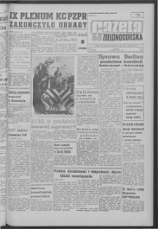 Gazeta Zielonog&oacute;rska : organ KW Polskiej Zjednoczonej Partii Robotniczej R. X Nr 278 (23 listopada 1961). - Wyd. A