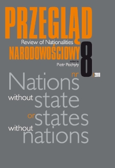 Przegląd Narodowościowy / Review of Nationalities: tom 8 - Nations without state or states without nations - contents