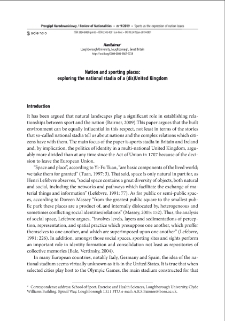 Nation and sporting places: exploring the national stadia of a (dis)United Kingdom