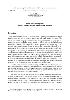 Money, football and politics: Asiagate and the scourge of match-fixing in Zimbabwe