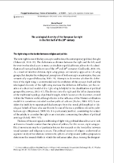 The axiological diversity of the European far right in the first half of the 20th century