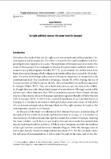 Far right political stances: the same trend in Georgia?