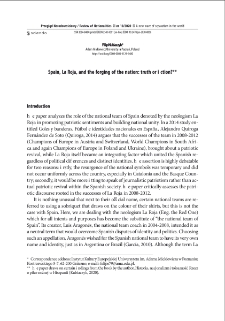 Spain, La Roja, and the forging of the nation: truth or fiction?