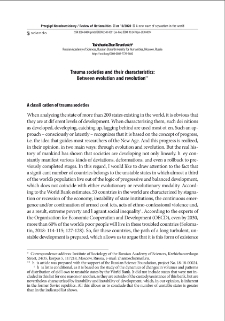 Trauma societies and their characteristics: Between evolution and revolution