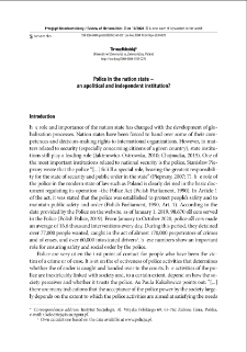 Police in the nation state - an apolitical and independent institution?