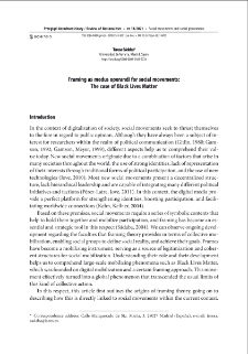 Framing as modus operandi for social movements: The case of Black Lives Matter