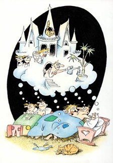 Zamek [1] : VI Otwarty Międzynarodowy Konkurs na Rysunek Satyryczny / Anatoly Apchel