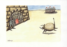 Zamek [2] : VI Otwarty Międzynarodowy Konkurs na Rysunek Satyryczny / Seyran Caferli