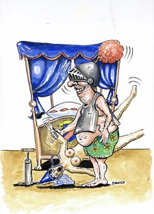 Zamek [1] : VI Otwarty Międzynarodowy Konkurs na Rysunek Satyryczny / Daniel Strzelczyk