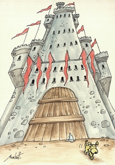 Zamek [2] : VI Otwarty Międzynarodowy Konkurs na Rysunek Satyryczny / Mario Dimov Mastrotti
