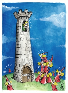 Zamek [1] : VI Otwarty Międzynarodowy Konkurs na Rysunek Satyryczny / Jarosław Jaworski